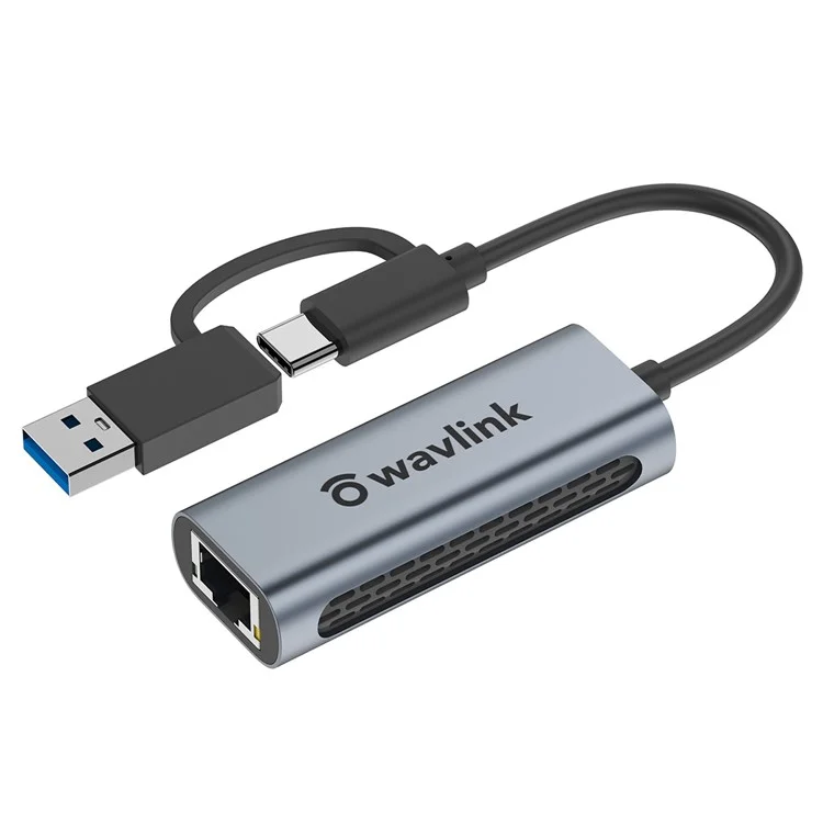 WAVLINK NWU330GCA 2.5G USB-C to RJ-45 Ethernet Adapter 2-in-1 Network Converter