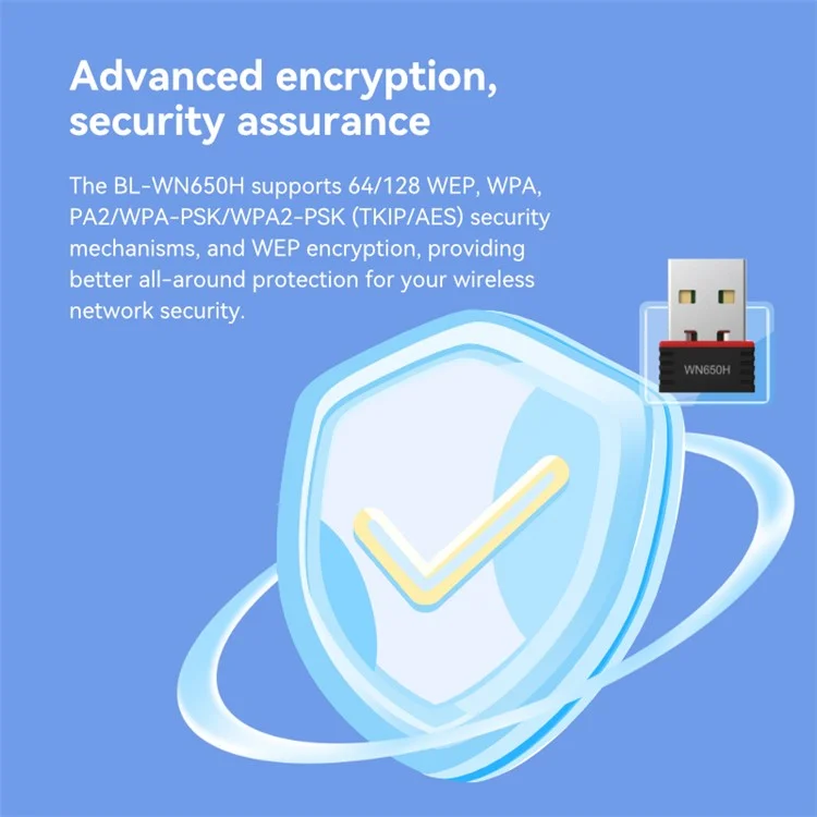 Scheda di rete wireless LB-LINK WN650H Dual Band 650M Portatile Ricevitore WiFi USB