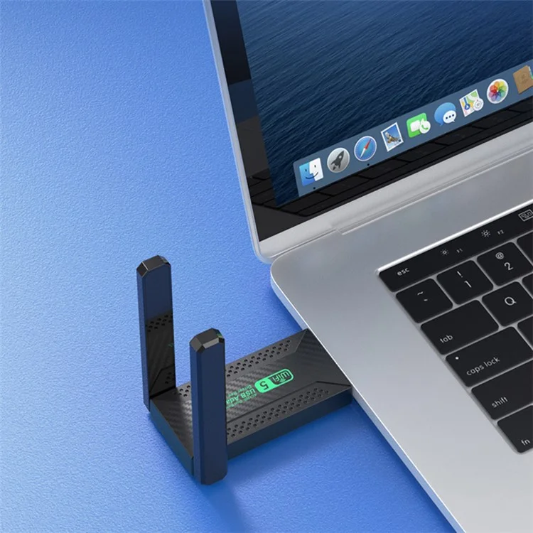 Adaptador de Rede Sem Fio USB3.0 5G de Banda Dupla Sem Driver ZT02 para PC de Desktop, Laptop, 1200Mbps