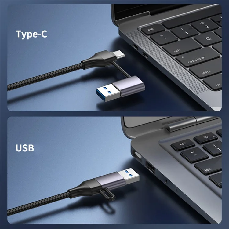 T30B Docking-Station USB / Typ-C zu Gigabit-Hub-Adapter für Notebook, Tablet, Telefone