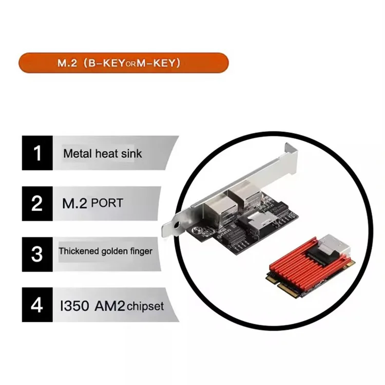 TXA096 Mini PCIE Gigabit Dual Port Lan Card with Intel I350 1000Mbps Gigabit Network Card for Desktop