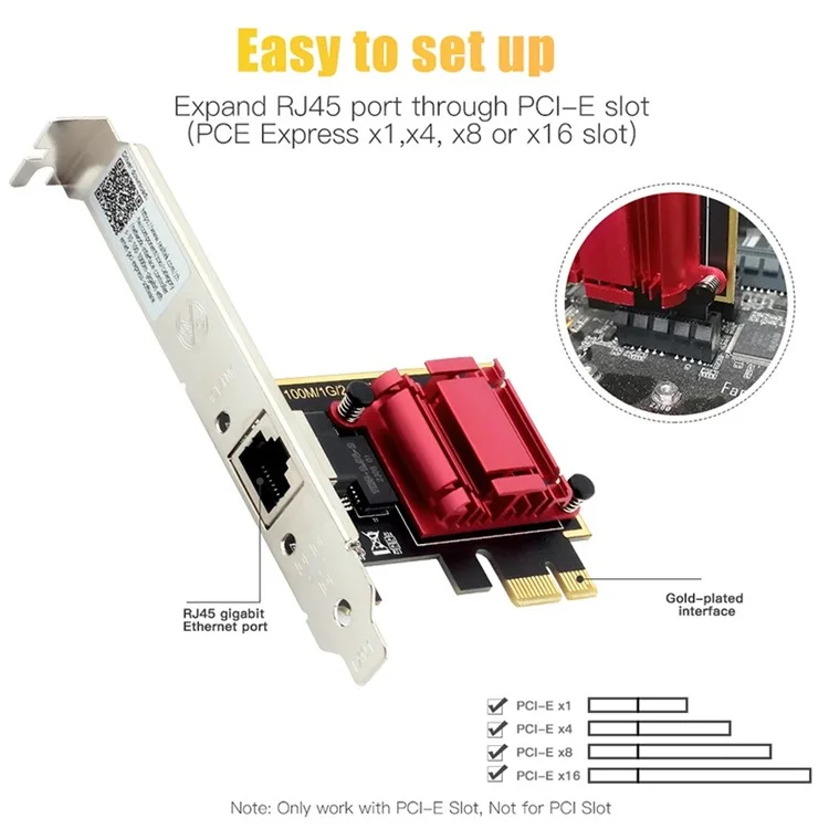 Carte réseau informatique de jeu TXA092 2.5G Gigabit Ethernet Adapter Prend en charge ROS, Esxi, démarrage PXE
