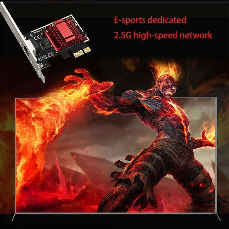 Carte réseau informatique de jeu TXA092 2.5G Gigabit Ethernet Adapter Prend en charge ROS, Esxi, démarrage PXE
