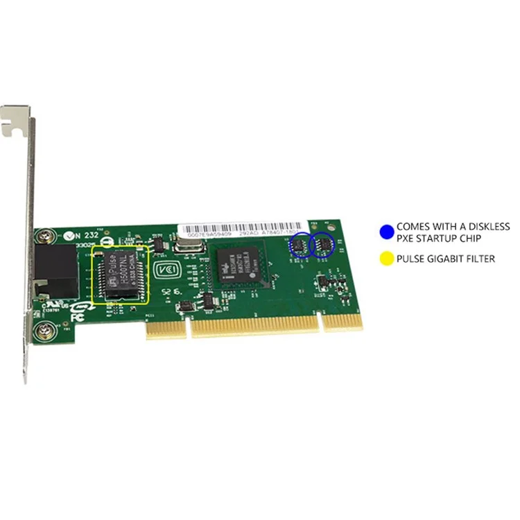 Carte réseau PCI-E 1000 Mbps Gigabit Ethernet Adapter pour ordinateur de bureau TXA011 82545