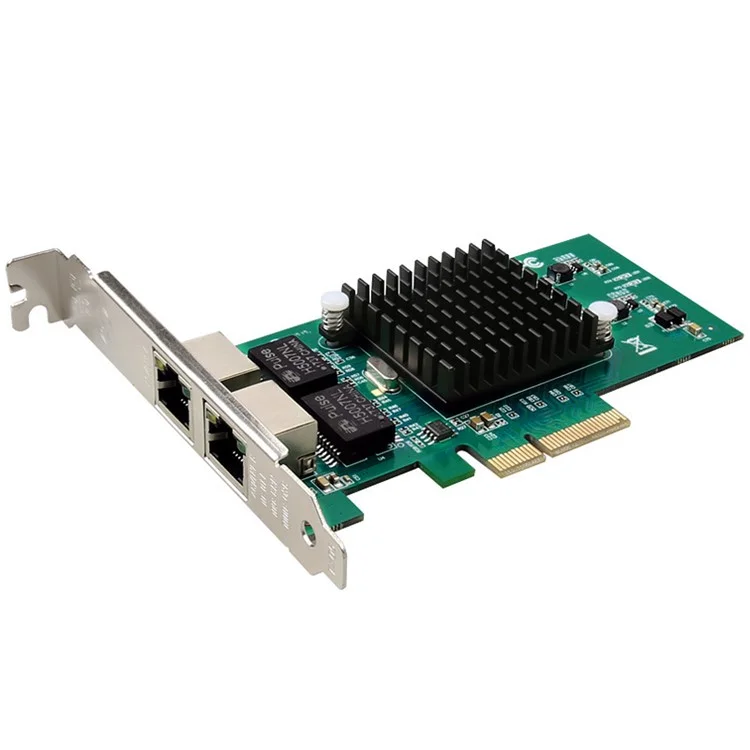 Tarjeta de red de escritorio con 2 puertos RJ45 de 1000Mbps PCI-E X4 Gigabit de Intel 82576 TXA030