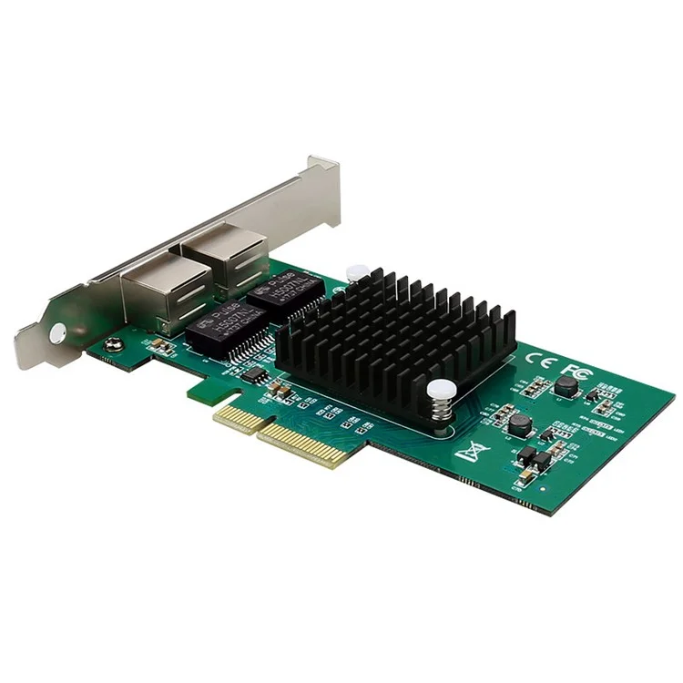 Tarjeta de red de escritorio con 2 puertos RJ45 de 1000Mbps PCI-E X4 Gigabit de Intel 82576 TXA030