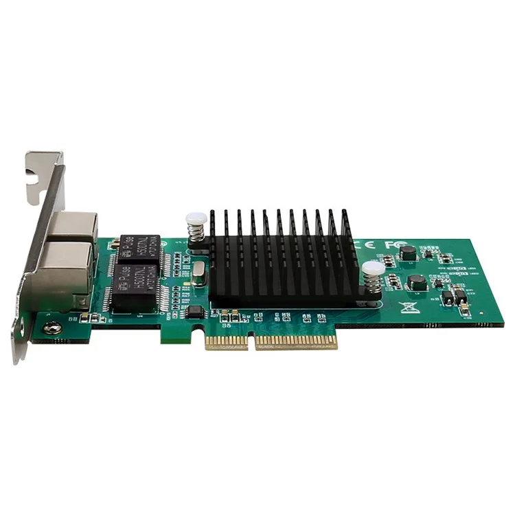 Tarjeta de red de escritorio con 2 puertos RJ45 de 1000Mbps PCI-E X4 Gigabit de Intel 82576 TXA030