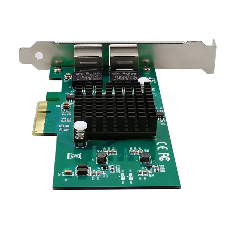 Tarjeta de red de escritorio con 2 puertos RJ45 de 1000Mbps PCI-E X4 Gigabit de Intel 82576 TXA030