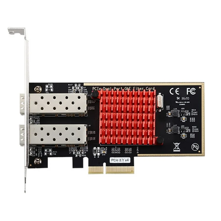 TXA027 Intel 350 Chip Pcie 4X 1G Dual Port Fiber Server Network Card for Desktop PC