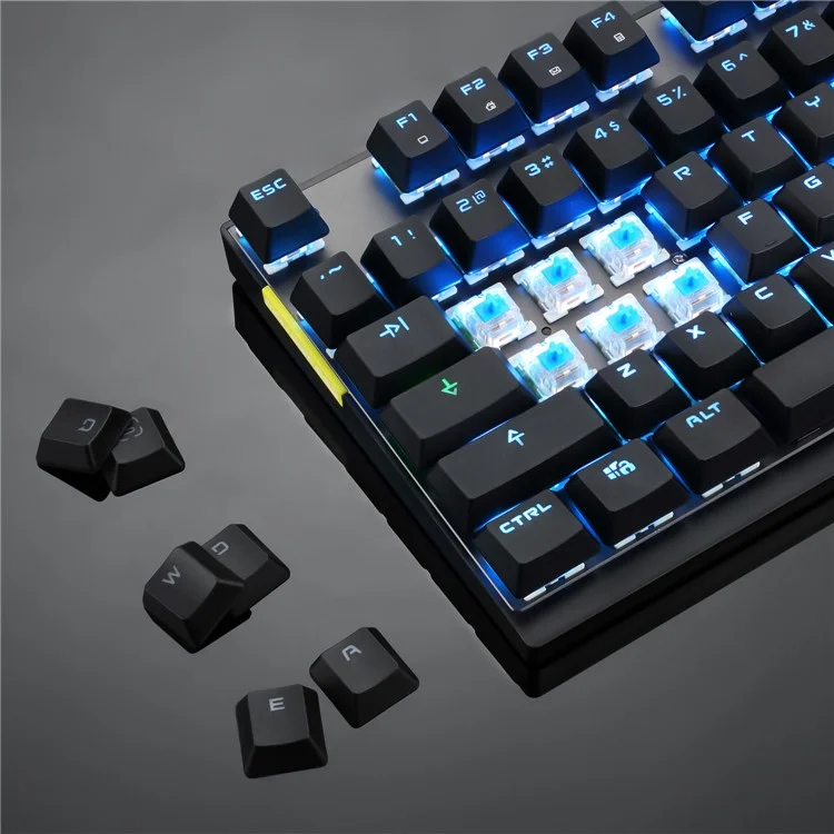 MOTOSPEED GK82 2.4GHz / Type-C Wired Dual Mode Blue Switch 87 Keys Mechanical Keyboard - Black