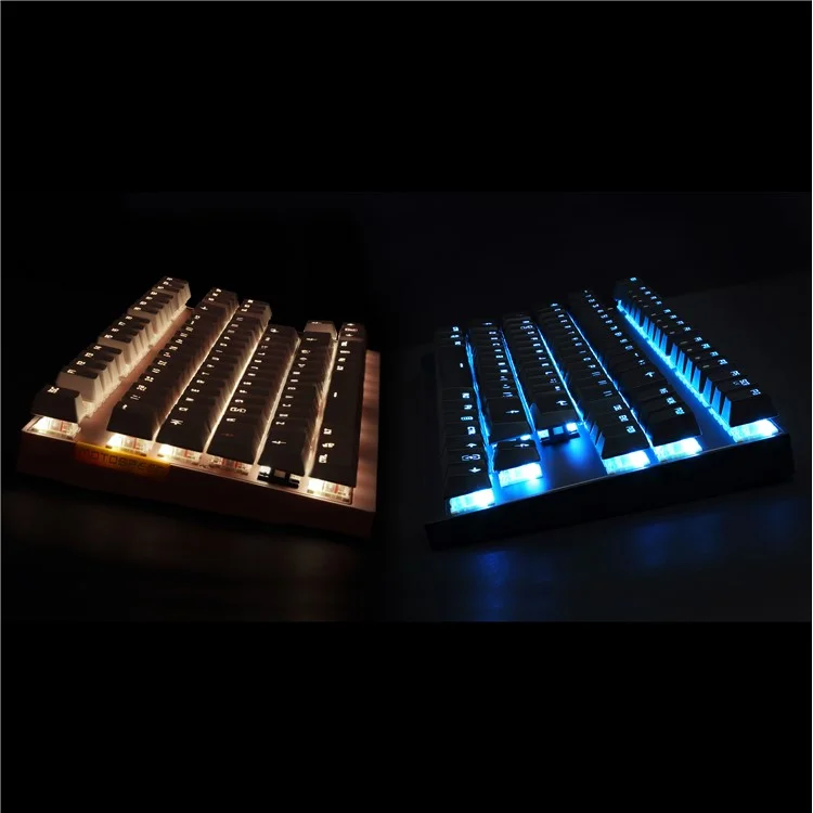 MOTOSPEED GK82 2.4GHz / Type-C Wired Dual Mode Blue Switch 87 Keys Mechanical Keyboard - Pink