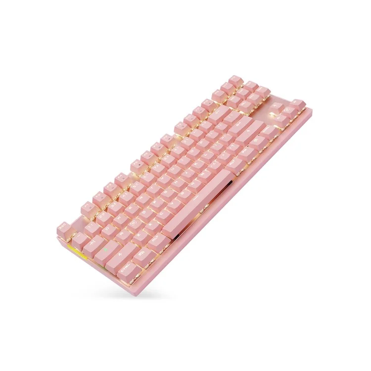 MOTOSPEED GK82 2.4GHz / Type-C Wired Dual Mode Blue Switch 87 Keys Mechanical Keyboard - Pink