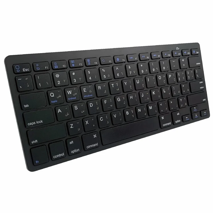 [Persische Version] X5 78-Tasten-Ultra-Dünne Kabellose Bluetooth-Tastatur Ohne Treiber für iPad iPhone - Schwarz