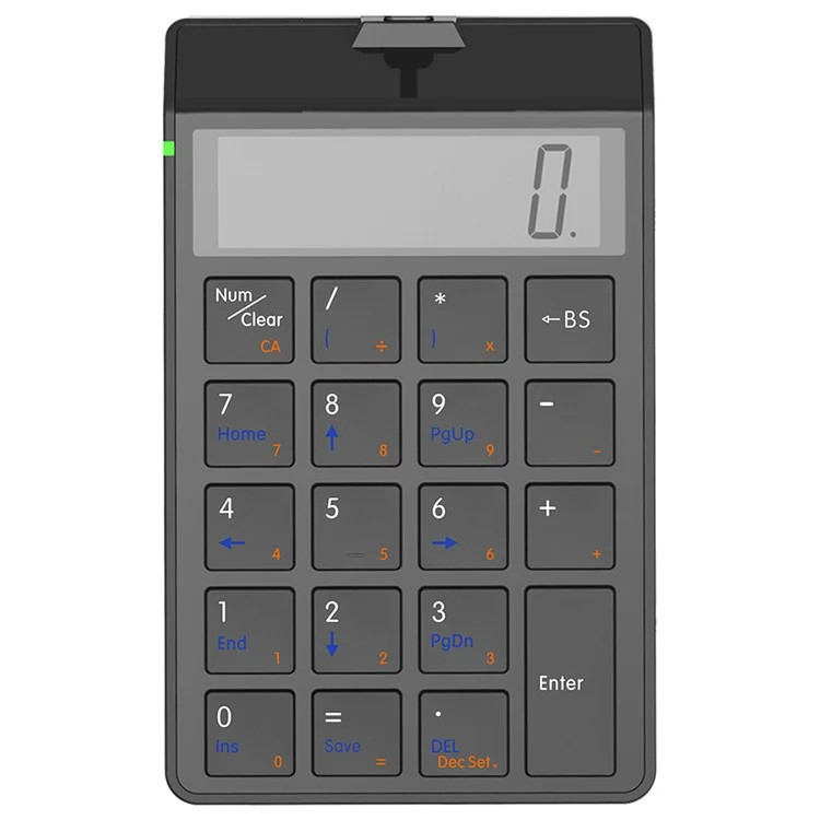 SUNREED SKB886S Bluetooth 4.0 Numeric Keypad LCD Display Wireless  19-Keys Desktop Calculator for Laptop Computer - Black