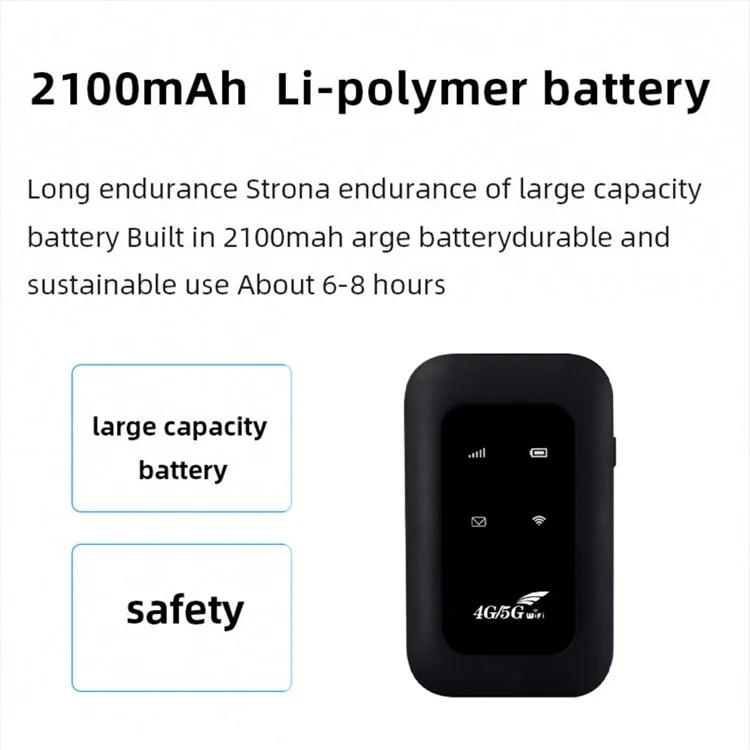 MF800 4G LTE Portable Mobile Wifi Router 150Mbps SIM Card Slot Extender Dongle, Versión Eurasia - Negro