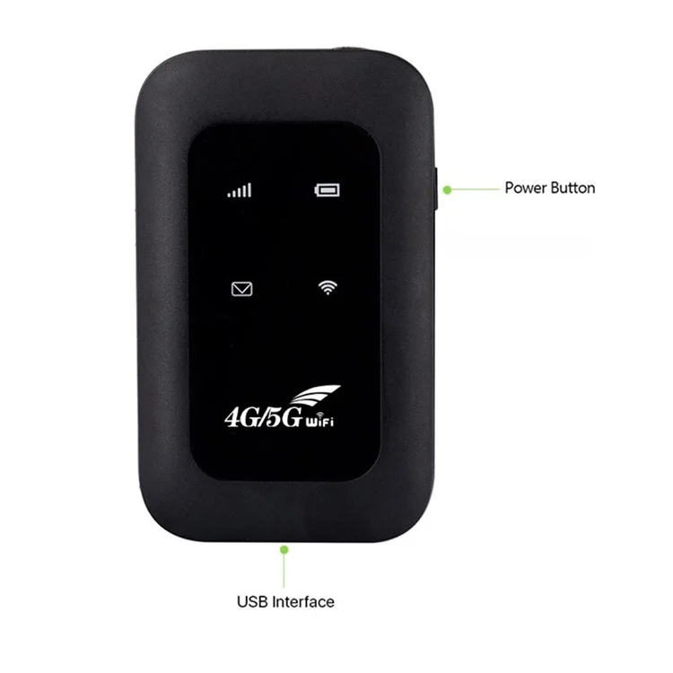 MF800 4G LTE Portable Mobile Wifi Router 150Mbps SIM Card Slot Extender Dongle, Versión Eurasia - Negro