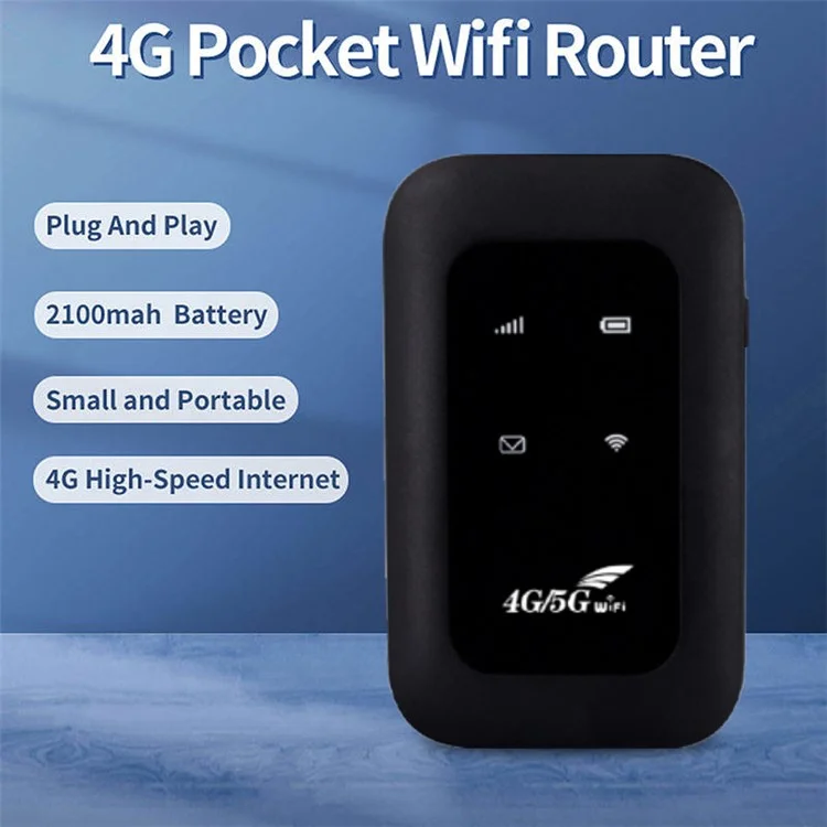 MF800 4G LTE Portable Mobile Wifi Router 150Mbps SIM Card Slot Extender Dongle, Versión Eurasia - Negro