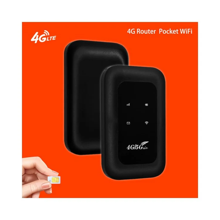 MF800 4G LTE Portable Mobile Wifi Router 150Mbps SIM Card Slot Extender Dongle, Versión Eurasia - Negro