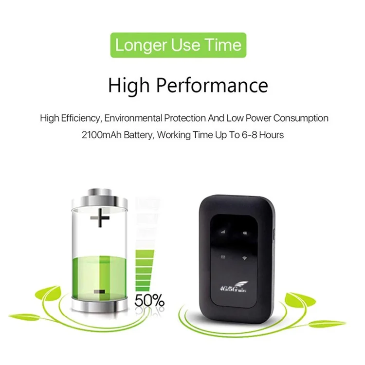 MF800 4G LTE Portable Mobile Wifi Router 150Mbps SIM Card Slot Extender Dongle, Versión Eurasia - Negro
