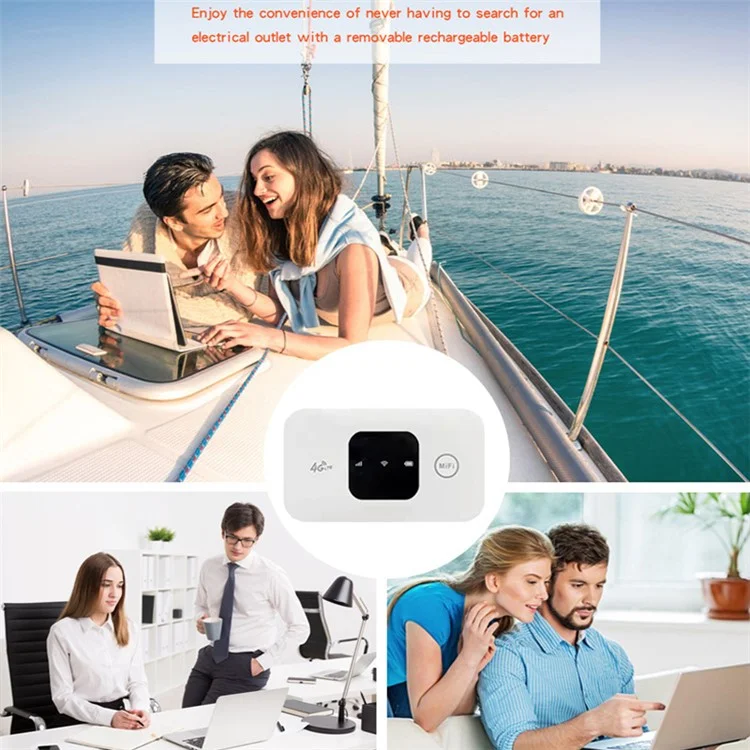 MF800 4G LTE Portable Mobile WiFi Router 150Mbps SIM Card Slot Extender Modem Dongle, Eurasian Version - White