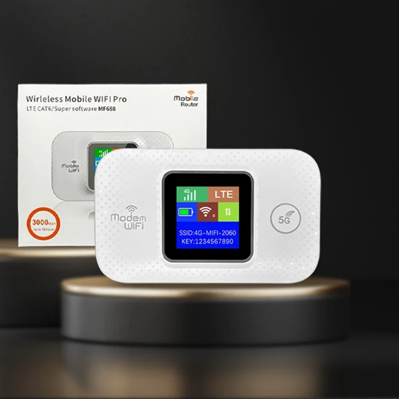 MF688 4G LTE Mobile WiFi Pocket Router 150Mbps Portable Wireless Hotspot with SIM Card Slot - Asian Version / Color Screen