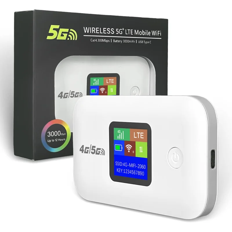 A8 4G Mobile WiFi Router 150 Mbps Portable Wireless Hotspot MiFi Modem with LCD Display - Black
