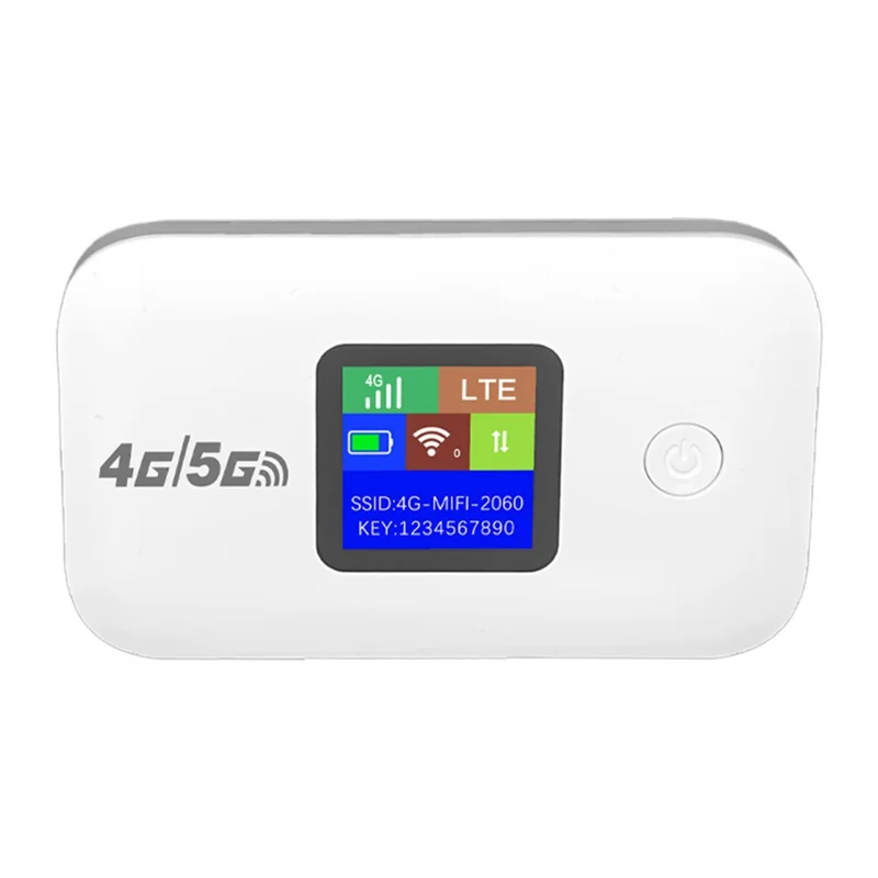 A8 4G Mobile WiFi Router 150 Mbps Portable Wireless Hotspot MiFi Modem with LCD Display - White