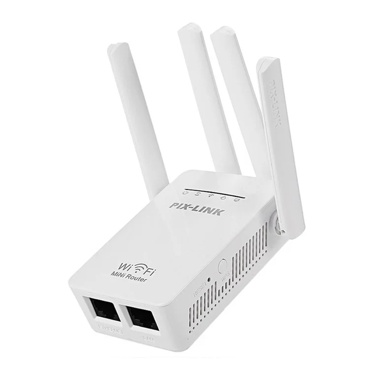 Pix-link WiFi Range Extender WiFi Signal Booster 300Mbps Internet Booster Setup Easy Setup Wireless Repeater - Plugue do Reino Unido