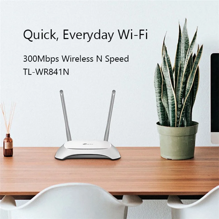 Tp-link WDR841 300Mbps 2,4g WiFi Extender Repeater Wireless Network Signal Booster Router - Blanc / Bouchon ue