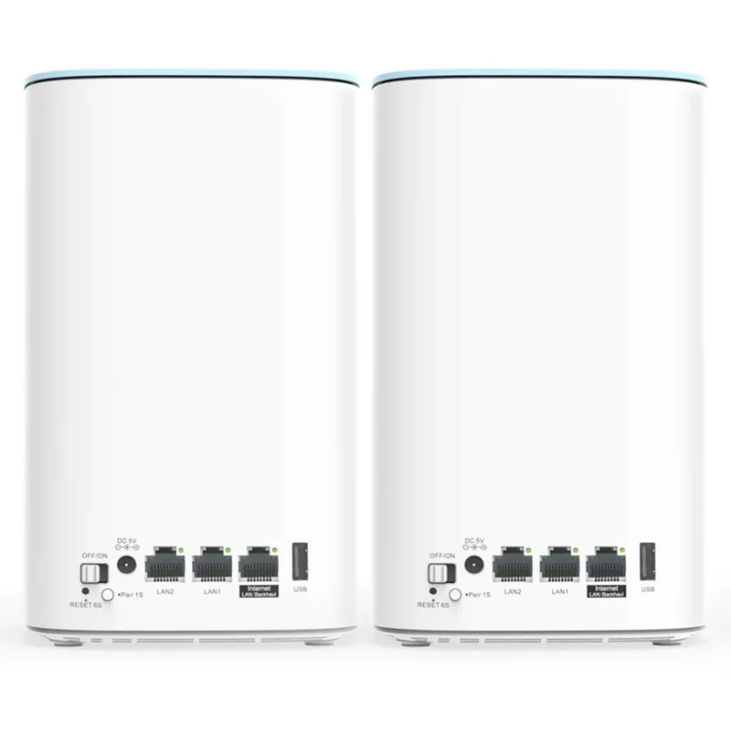 WAVLINK WS-WN551K2-C 2 Stück Tri-Band Mesh Wireless Router AC3000 WiFi Wireless Repeater mit eingebauter Antenne - US-Stecker