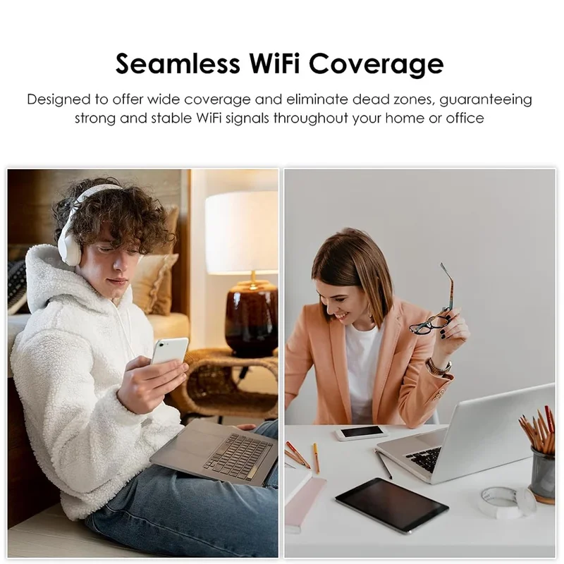 WAVLINK WS-WN532A3-B AC1200M Wireless Routers WPA2-PSK 300Mbps Dual Band Wireless Repeater with 4 Antennas - EU Plug