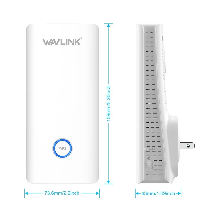 WAVLINK WN583A6 2100M Gigabit WiFi Router 2.4GHz / 5GHz Dual Band Wireless Network Repeater - UK Plug