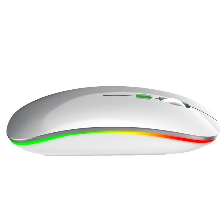 M40 2.4G Wireless Computer RGB Mouse with USB Nano Receiver - Silver