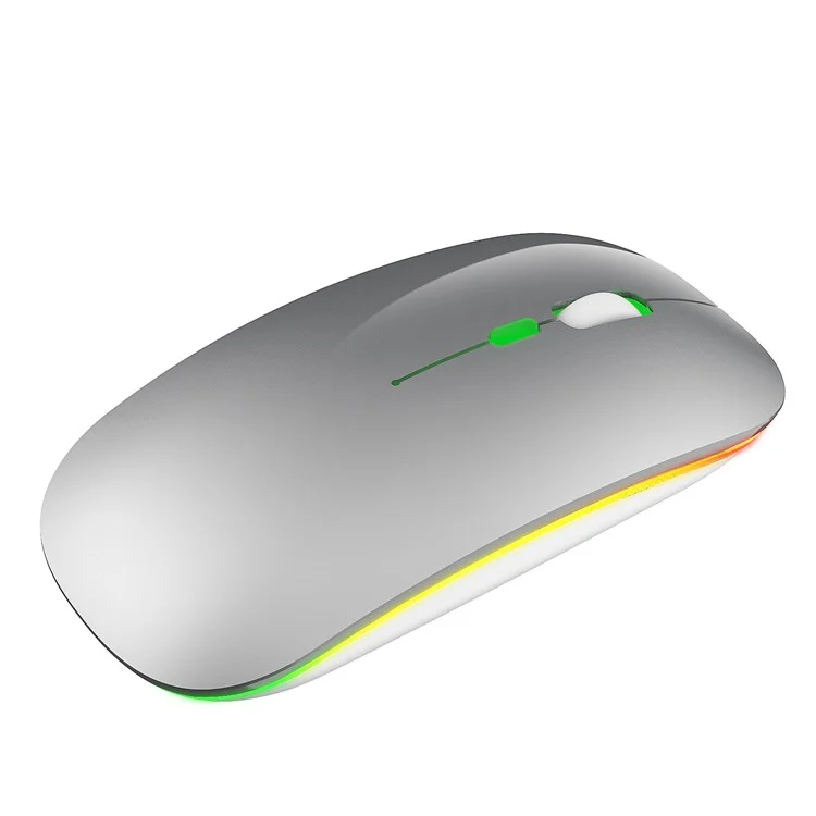 M40 2.4G Wireless Computer RGB Mouse with USB Nano Receiver - Silver