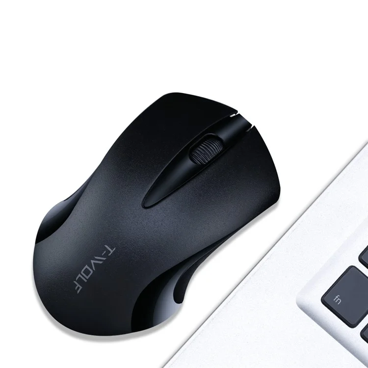 T-WOLF Q2 Portable Computer Mice for PC Notebook Laptop Wireless Mouse - Black