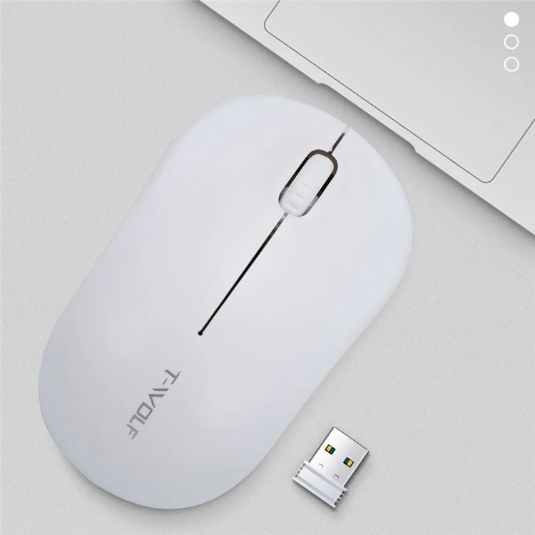 Q4 2,4G kabellose Maus, tragbare Computer-Maus für PC, Notebook, Laptop - Weiß