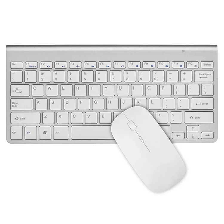 QH-001 2.4G Wireless Mini Keyboard Mouse Set - Silver