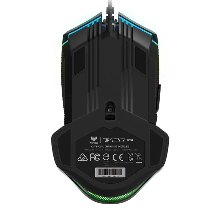 Vapoo V20pro Wired Gaming Mouse 100-8000 DPI Оптический Датчик USB Компьютерная Мышь RGB Wired Mouse Для Дома и Офиса