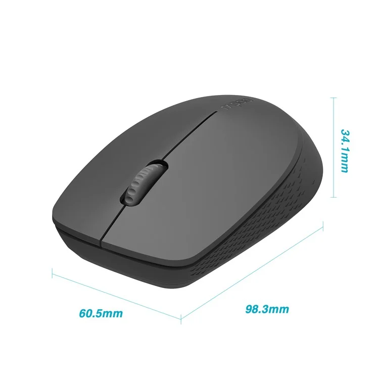 Rapoo A100G 2,4ghz Wireless Bluetooth Mouse Com 1300dpi Para PC Laptop Android Windows - Preto