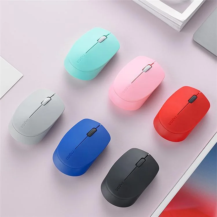 RAPOO A100G 2,4 Ghz Souris Bluetooth Sans Fil Avec 1300 Dpi Pour Ordinateur Portable PC Windows Android - le Noir