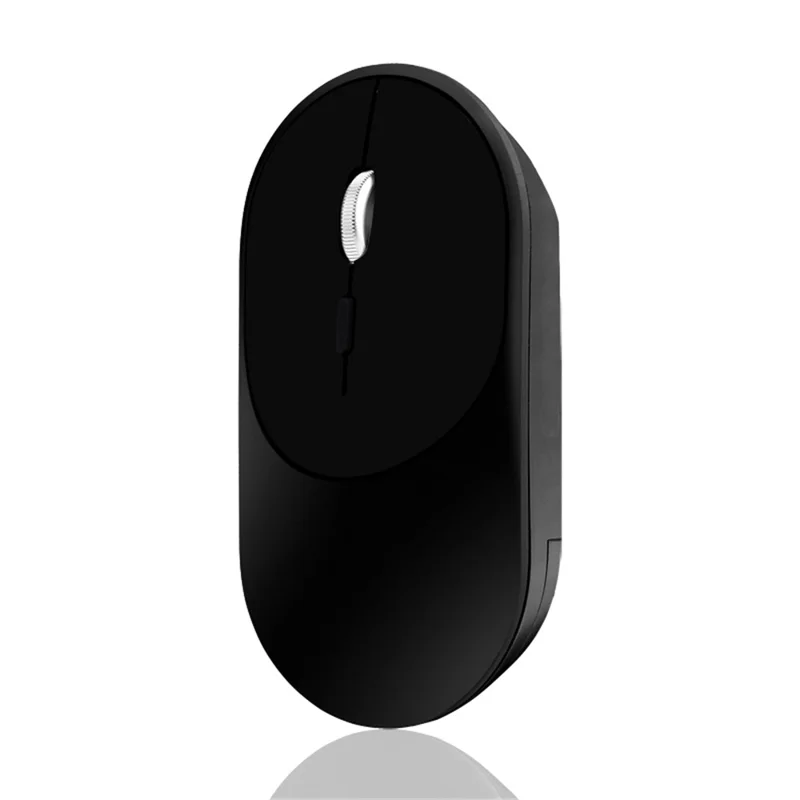 Wireless 2.4G + Bluetooth-compatible Dual Mode Mouse Portable Ergonomic Mute Mice for Laptops PC - Black