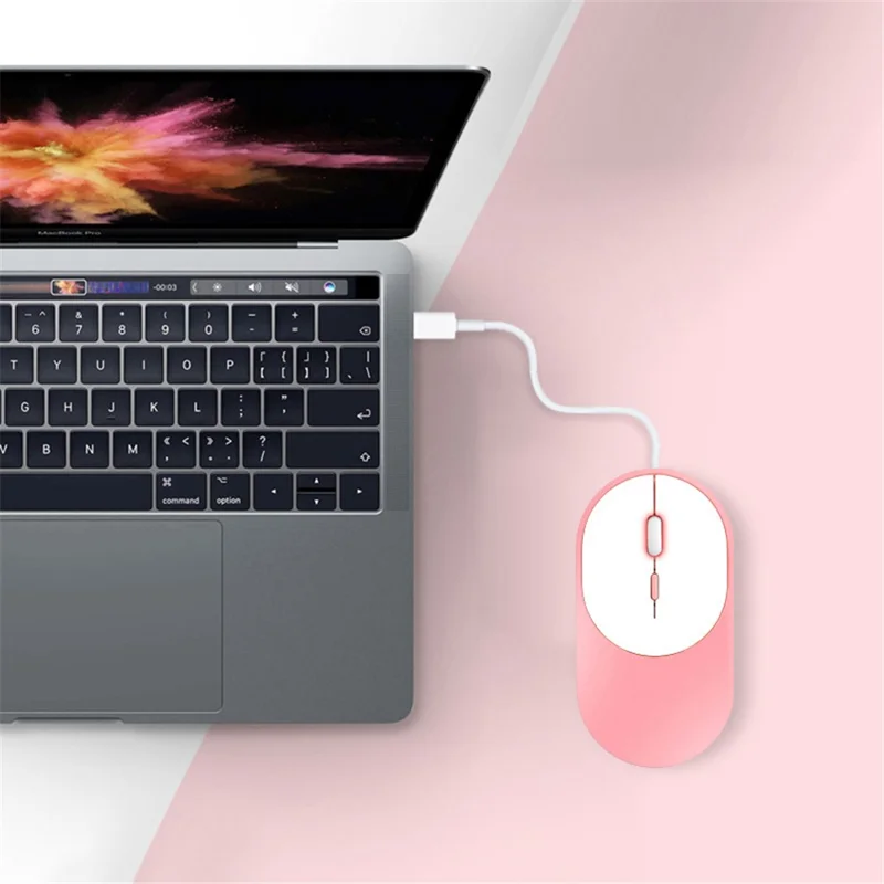 Wireless 2.4G + Bluetooth-compatible Dual Mode Mouse Portable Ergonomic Mute Mice for Laptops PC - Black