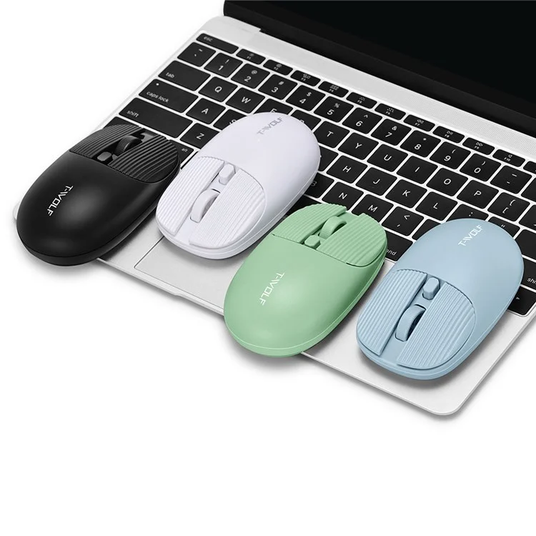 T-WOLF X9 Wireless Mouse with Adjustable DPI Levels Computer Mouse USB Mouse - Black