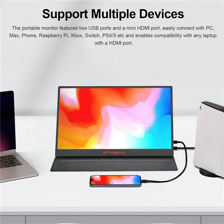 Monitor esteso per laptop da gioco GTMEDIA Mate 173 con schermo QHD IPS da 17,3 pollici - Spina USA