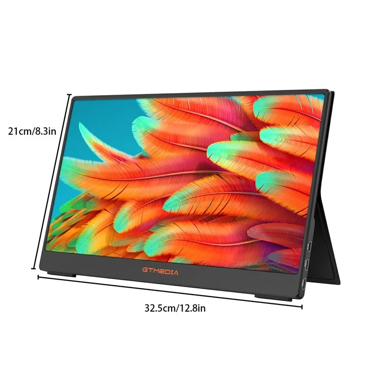 GTMEDIA Mate 140F 14-inch 1080P FHD IPS Screen Monitor for Laptop Extended Gaming Display Screen - US Plug