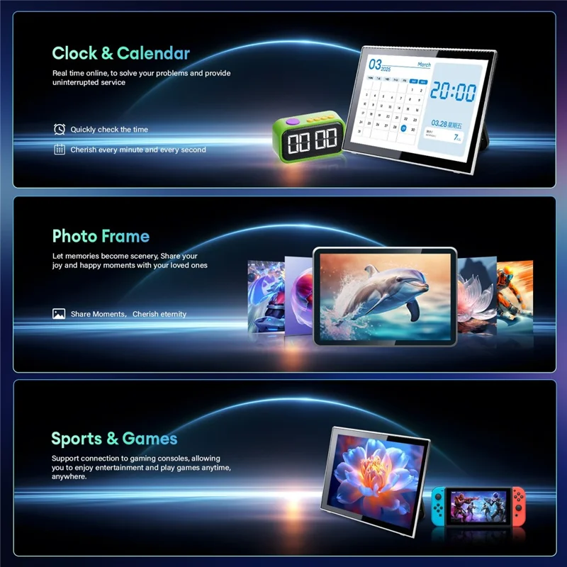 EMODERN Z2TV 15.6 inch Android 15.0 2GB+16GB Smart TV 8K Ultra HD WiFi 6 Bluetooth-compatible Touchscreen Monitor - EU Plug