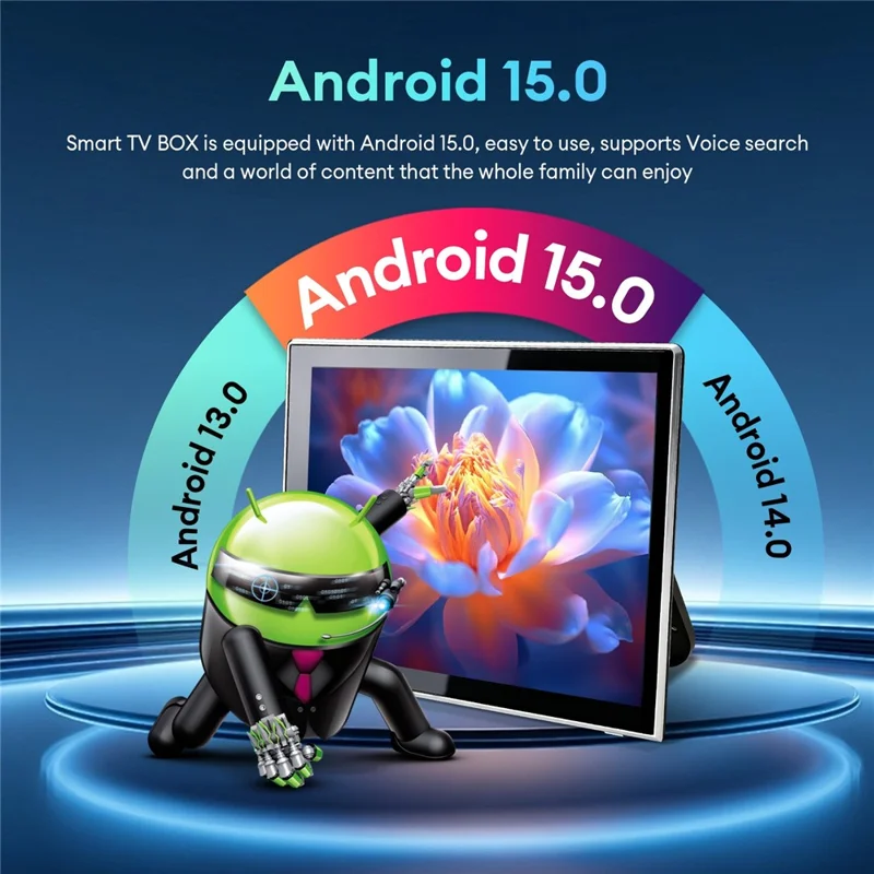 EMODERN Z2TV 15.6 inch Android 15.0 2GB+16GB Smart TV 8K Ultra HD WiFi 6 Bluetooth-compatible Touchscreen Monitor - EU Plug