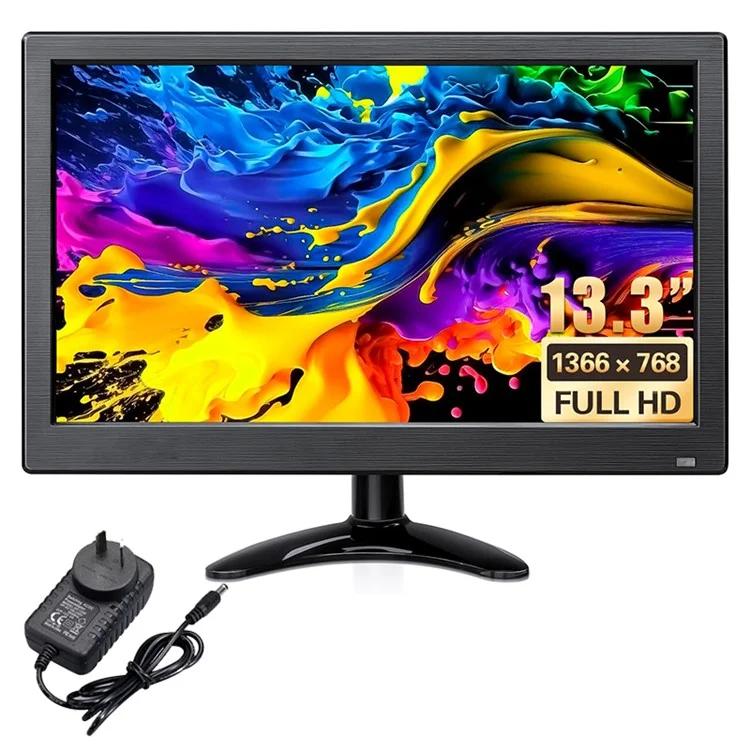 RX-103A 13.3" Full HD Monitor 1366x768 LED Display Screen with Remote Control - AU Plug