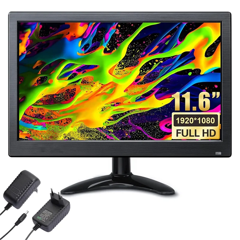 RX-102B 11.6-inch 1920*1080 Security Monitor HD Display with Remote Control - EU Plug