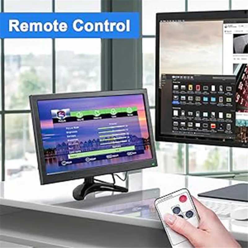 RX-102A 11.6-inch 1366*768 Monitor Desktop / Wall-mounted Display with Remote Control - UK Plug